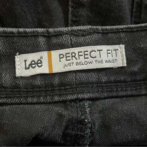 Lee Perfect Fit Just Below The Waist Straight Leg Jeans Charcoal Black 14 M - Picture 3 of 5